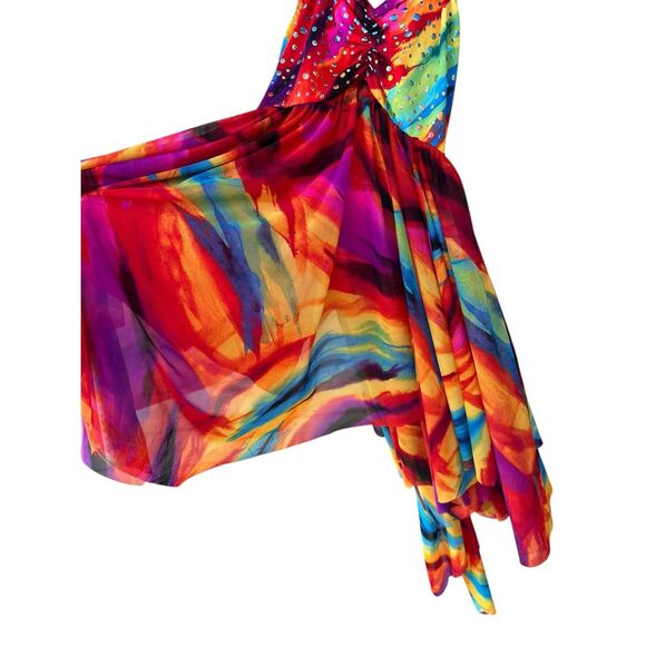 Costume Gallery 16248 Rainbows in the Sky Size large child recital tap dance - Picture 6 of 9